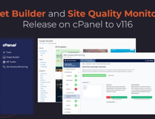 Sitejet Builder and Site Quality Monitoring in cPanel